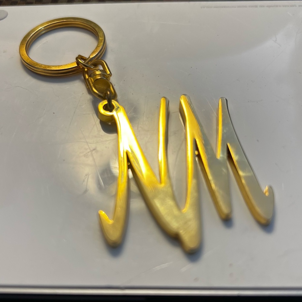Neiman Marcus Gold Monogram Keychain
